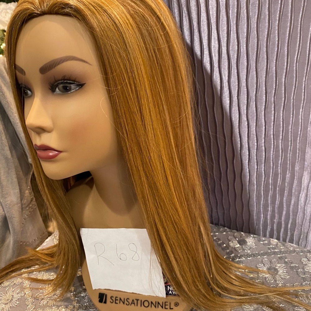 Blonde golden brown straight layer wig - Picture 8 of 10